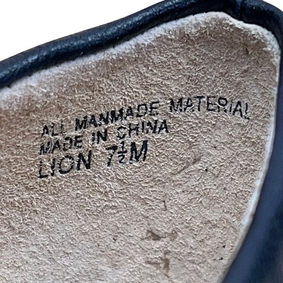 Crown Vintage Women’s Black Faux Leather Slip-On Heeled Booties Size 7.5M - Picture 6 of 9